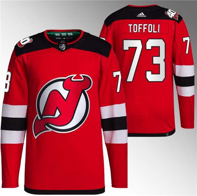 Men%27s New Jersey Devils #73 Tyler Toffoli Red Stitched Jersey->montreal canadiens->NHL Jersey